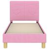 vidaXL Estructura de cama para ni&ntilde;os peque&ntilde;os con cabecera Rosa tela