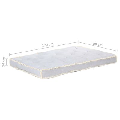 vidaXL Cojín para sofá de palets gris 120x80x10 cm