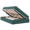 vidaXL Cama con almacenamiento y colch&oacute;n Verde oscuro 120 x 200 cm