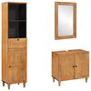 vidaXL Juego de muebles de ba&ntilde;o 3 uds. Marr&oacute;n Madera de ingenier&iacute;a