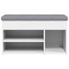 vidaXL Banco zapatero blanco 82x32x45,5 cm madera de ingeniería