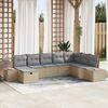 vidaXL Conjunto de sofá de jardín 8 pcs Beige ratán sintético