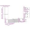 vidaXL Conjunto de mueble de TV Montaje en la pared 4 pcs Roble Sonoma