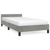 vidaXL Estructura de cama sin colch&oacute;n terciopelo gris claro 90x190 cm