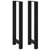 vidaXL Patas para mesa de bar negras (2 unidades, 40 x 110-111 cm, acero)