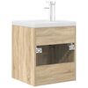 vidaXL Mueble de ba&ntilde;o con lavabo incorporado y grifo roble Sonoma