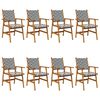 vidaXL Sillas jard&iacute;n 8 unidades madera maciza acacia