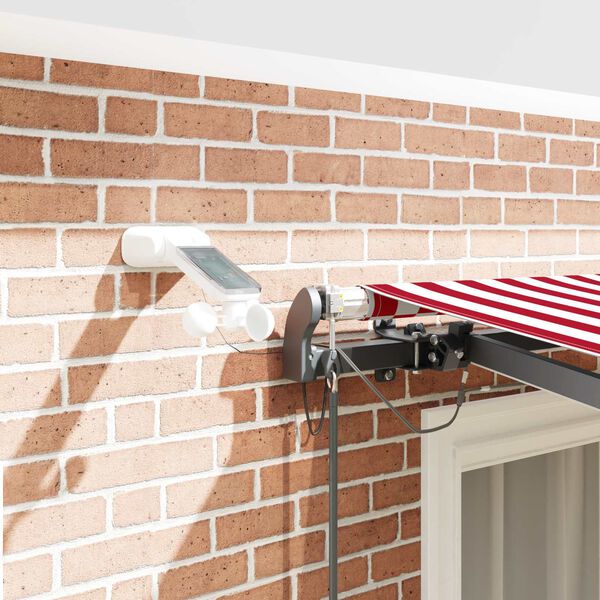 vidaXL Tela de toldo con Rojo y 350 x 250 cm Poli&eacute;ster