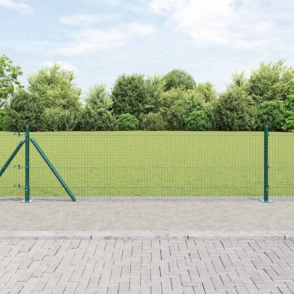 vidaXL Poste de Valla Verde 100 x 0,6 m (malla de 25 x 25 mm)