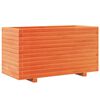 vidaXL Jardinera madera maciza de pino marr&oacute;n cera 90x40x49,5 cm
