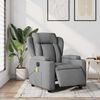 vidaXL Sillón reclinable de masaje eléctrico tela gris claro