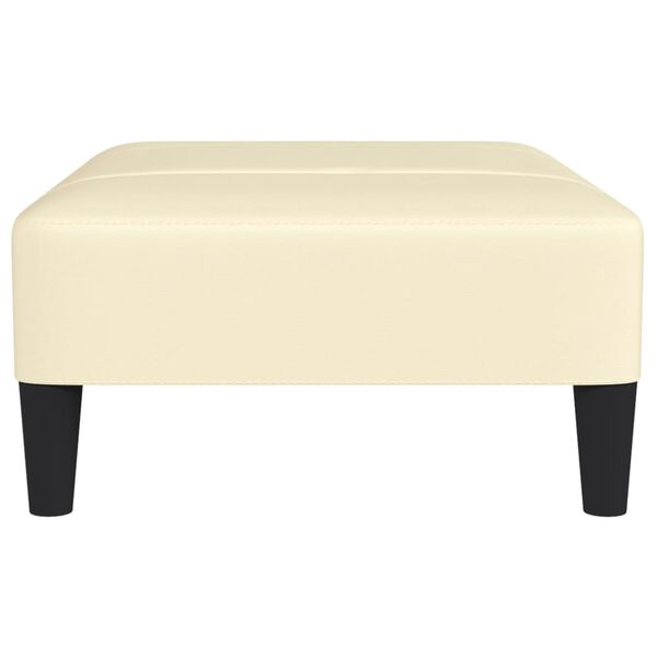 vidaXL Reposapi&eacute;s cuero sint&eacute;tico color crema 78x56x32 cm