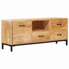 vidaXL Soportes para TV Marr&oacute;n 110 x 30 x 46 cm Madera de mango maciza