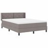 vidaXL Cama tipo Box Spring con colch&oacute;n Taup&eacute; 200 x 160 cm Poli&eacute;ster