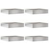 vidaXL Borde de C&eacute;sped 6 pcs Plateado 60 x 60 x 13 cm Acero inoxidable
