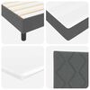vidaXL Cama tipo Box Spring con colch&oacute;n Gris oscuro 180 x 200 cm tela