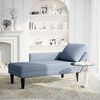 vidaXL Chaise longue con coj&iacute;n de tela de pana azul