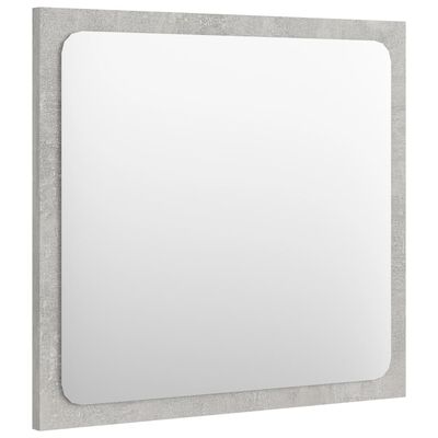 vidaXL Espejo de baño madera contrachapada gris hormigón 40x1,5x37 cm