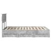 vidaXL Estructura de cama Gris Concreto 120 x 190 cm Madera Ingenieril