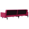 vidaXL Sof&aacute; cama de 2 plazas con dos almohadas terciopelo rojo tinto