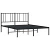 vidaXL Estructura cama sin colch&oacute;n con cabecero metal negro 120x190 cm