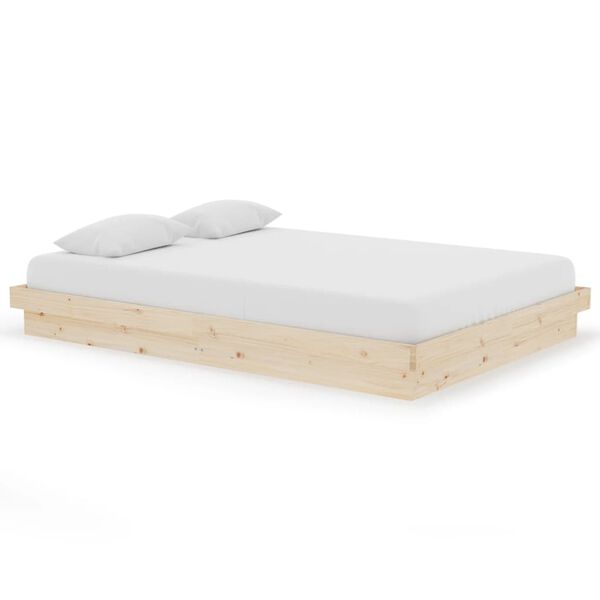vidaXL Estructura de cama madera maciza 140x200 cm