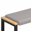 vidaXL Coj&iacute;n de banco Tela Sherpa Gris Claro Profundidad 35 cm