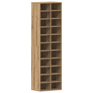 vidaXL Zapatero de madera contrachapada roble artisian 54x34x183 cm