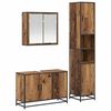 vidaXL Juego de muebles de ba&ntilde;o 3 uds. Madera Vieja