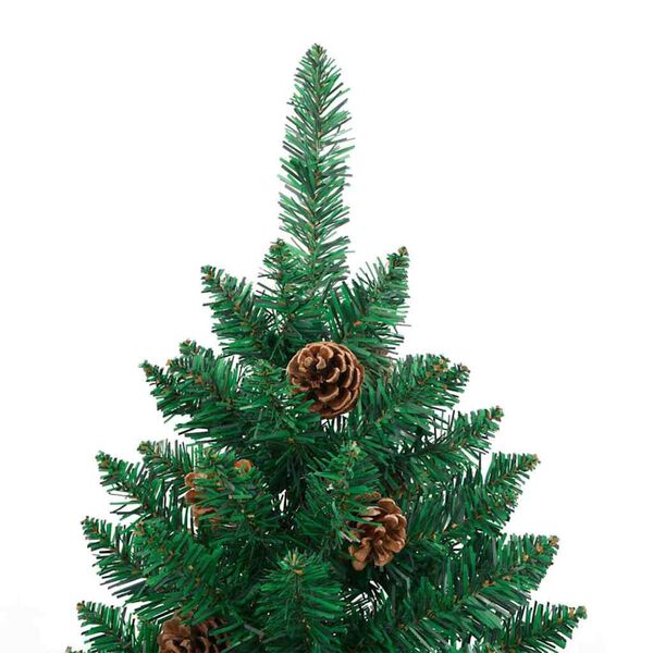 vidaXL &Aacute;rbol de Navidad Delgado con 300 LED con soporte Verde 180 cm