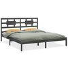 vidaXL Estructura de cama de madera maciza de pino gris 160x200 cm
