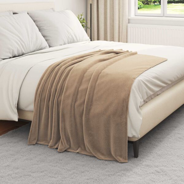 vidaXL Mantitas de Sof&aacute; 6 pcs Camel 130 x 150 cm Lana