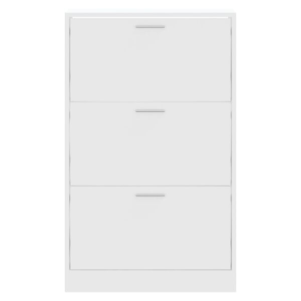 vidaXL Mueble zapatero madera contrachapada blanco 63x24x103 cm