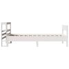 vidaXL Estructura de cama sin colch&oacute;n madera maciza blanca 90x190 cm