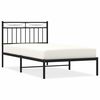 vidaXL Estructura cama sin colch&oacute;n con cabecero metal negro 100x190 cm