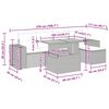 vidaXL Set de muebles de jard&iacute;n 6 pzas y cojines rat&aacute;n sint&eacute;tico gris