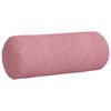 vidaXL Cojines Bolster 2 pcs Rosa Ø 15 x 40 cm Tela de pana
