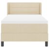 vidaXL Cama tipo Box Spring con colch&oacute;n Crema 190 x 90 cm tela