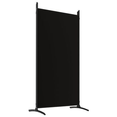 vidaXL Biombo divisor de 5 paneles de tela negro 433x180 cm