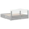 vidaXL Estructura de cama con cabecera Gris Sonoma 200 x 200 cm