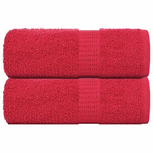 vidaXL Toallas de mano FROGN 2 uds rojo 30x30 cm 360 g/m&sup2;
