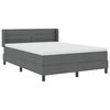 vidaXL Cama tipo Box Spring Gris oscuro 200 x 140 cm Poli&eacute;ster