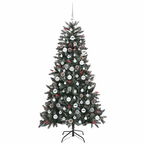 vidaXL &Aacute;rbol de Navidad artificial Verde 180 cm PVC, Pl&aacute;stico y Acero