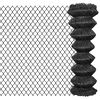vidaXL Valla de tela met&aacute;lica acero gris 15x1,25 m