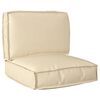 vidaXL Juego de Cojines para Palets Tela Oxford Beige 60 x 60 x 52 cm
