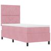 vidaXL Cama tipo Box Spring con colch&oacute;n Rosa 80 x 200 cm tela