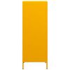 vidaXL Aparador de acero amarillo mostaza 35x39x103,5 cm