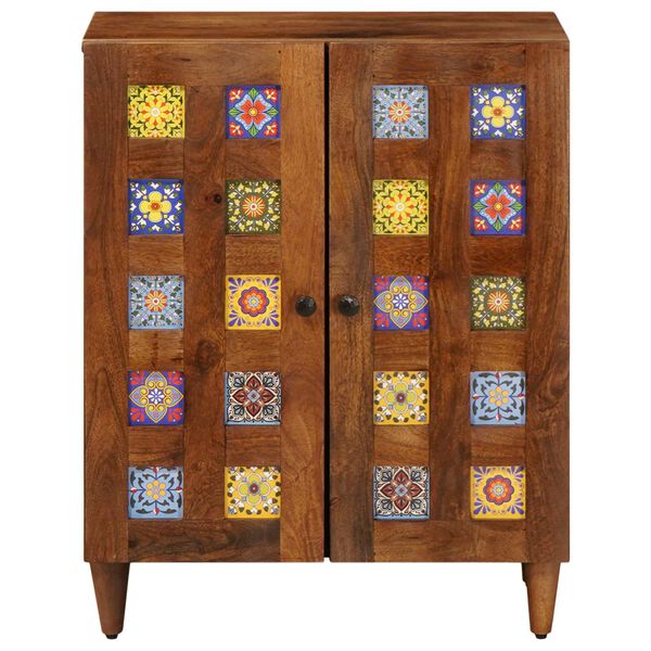 vidaXL Aparador Nogal 60 x 33 x 75 cm Madera de mango maciza