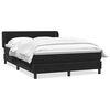 vidaXL Cama box spring con colch&oacute;n terciopelo negro 160x220 cm