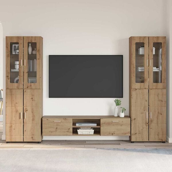 vidaXL Conjunto de mueble de TV con caj&oacute;n FLORIN Roble artesanal